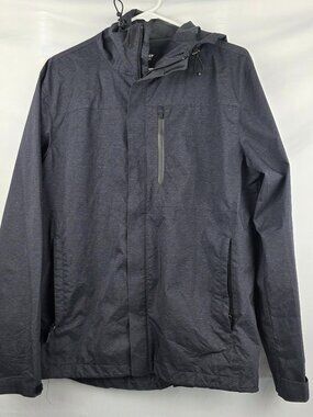 Coolkeep Charcoal Gray Hooded Lightweight Rain Jacket, S